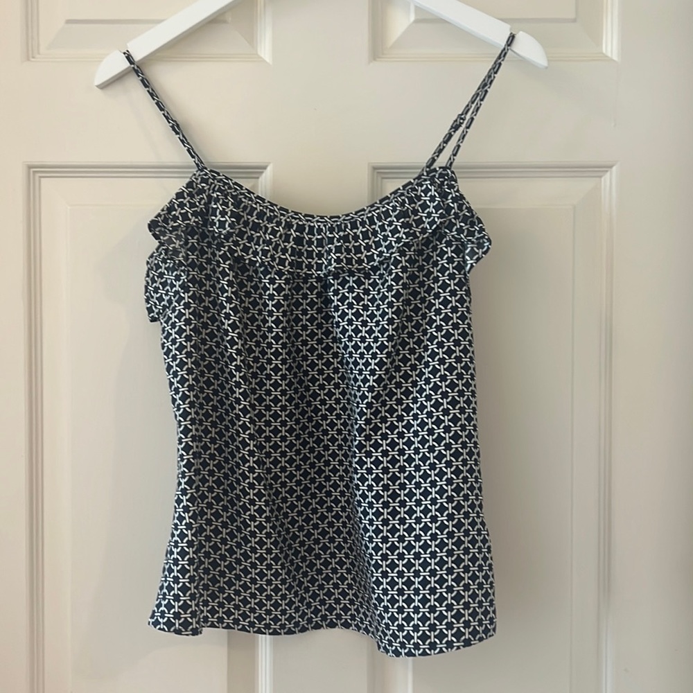 Vineyard Vines 100% Silk Ruffle Top Camisole